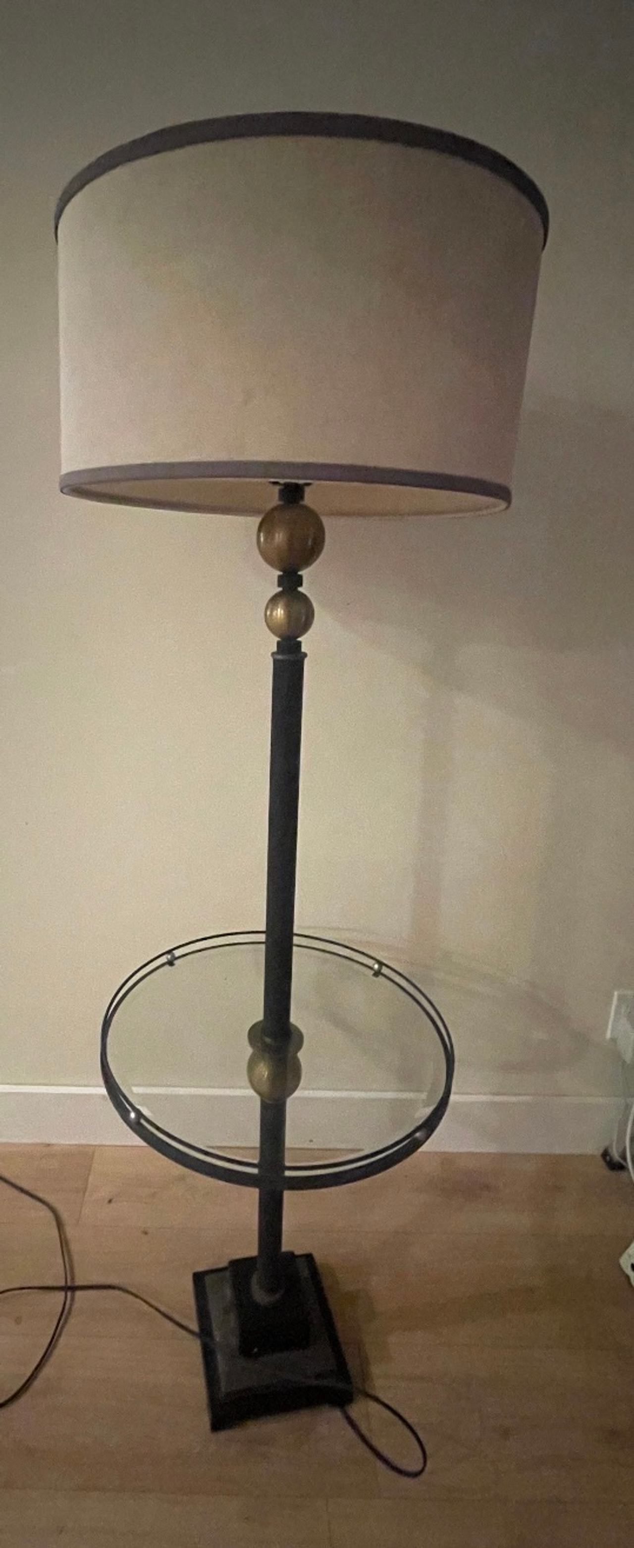 Floor Lamp with Glass Tray Table