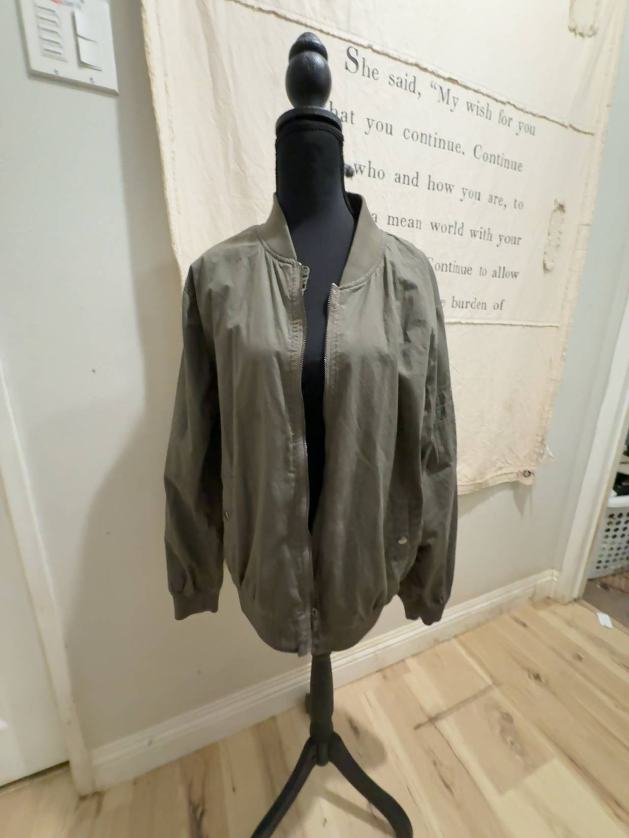 Buffalo David Bitton Army Green Bomber Jacket