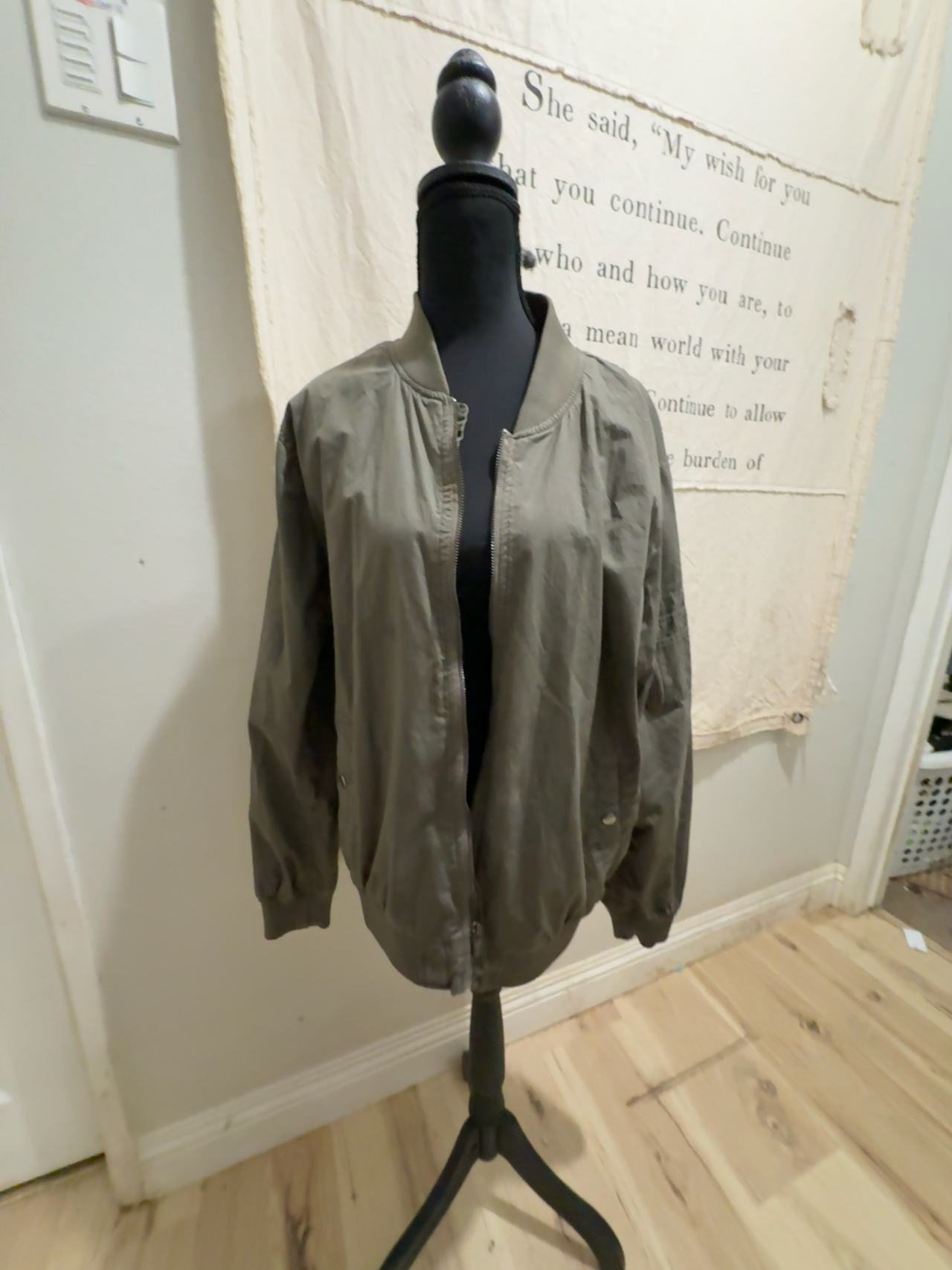 Buffalo David Bitton Army Green Bomber Jacket