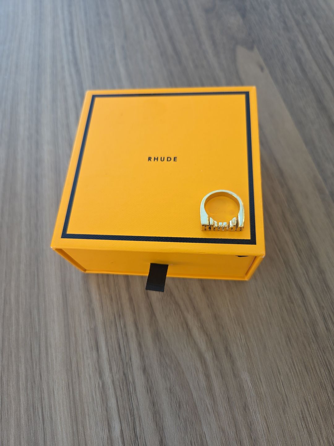 Rhude Logo Ring Gold