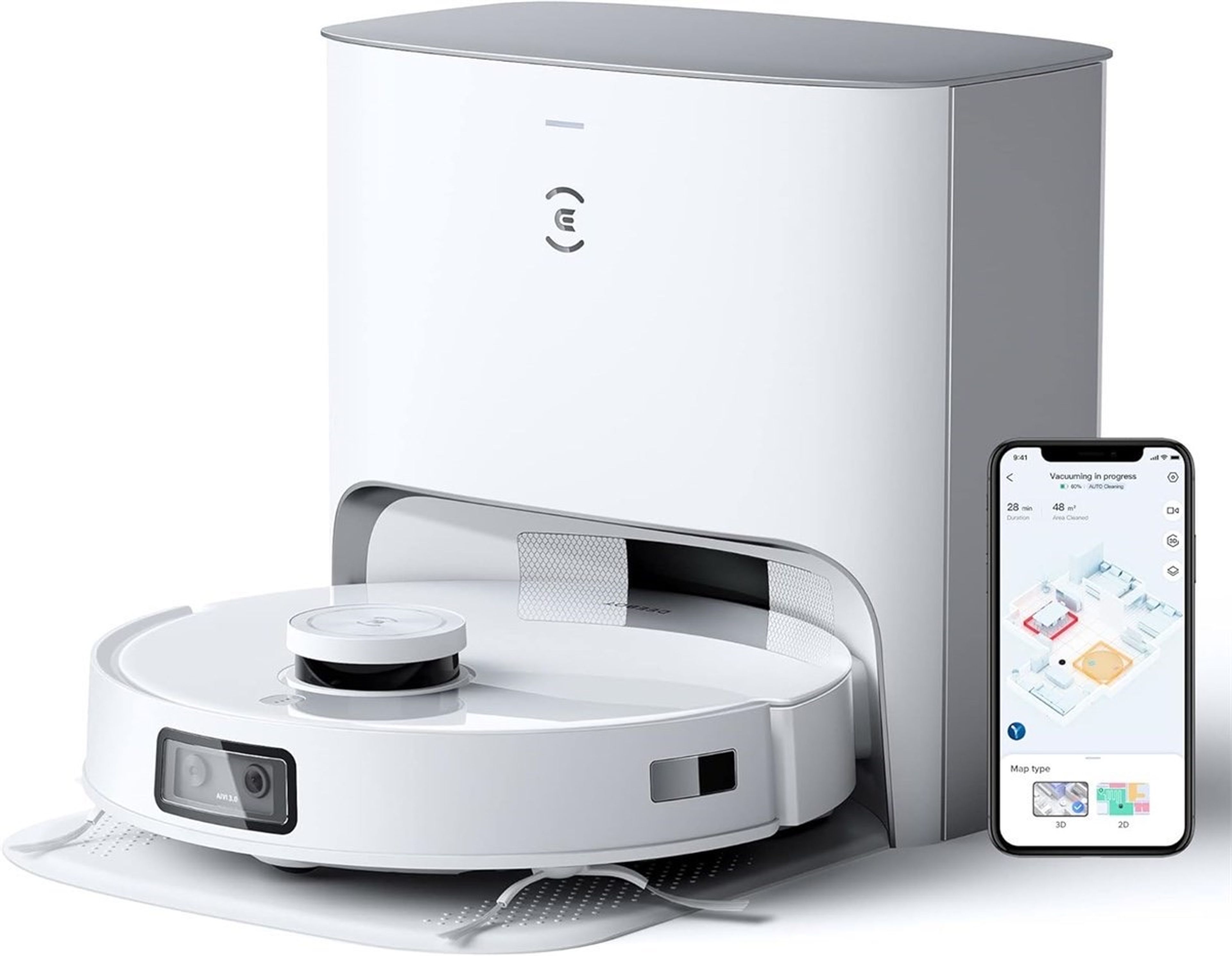 ECOVACS DEEBOT T10 Plus White Robot Vacuum & Mop - Image 4