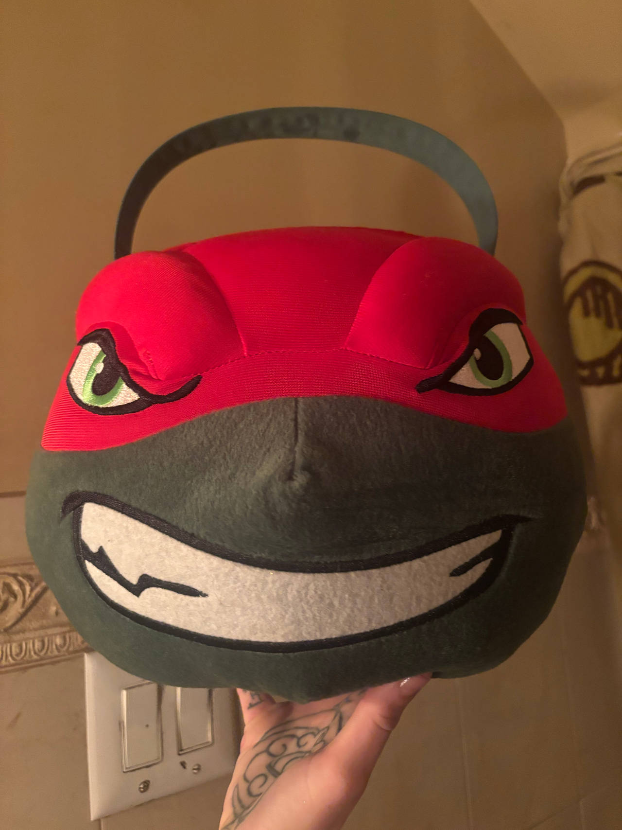 Teenage Mutant Ninja Turtles Raphael Plush Halloween Bucket
