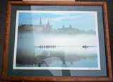 Signed Georgetown University Rowing Print Framed Washington DC 28,5 x 31x5 - Image 5