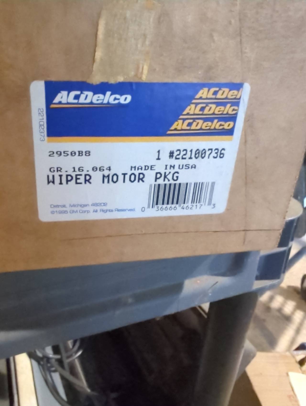 ACDelco 22100736 Wiper Motor Package