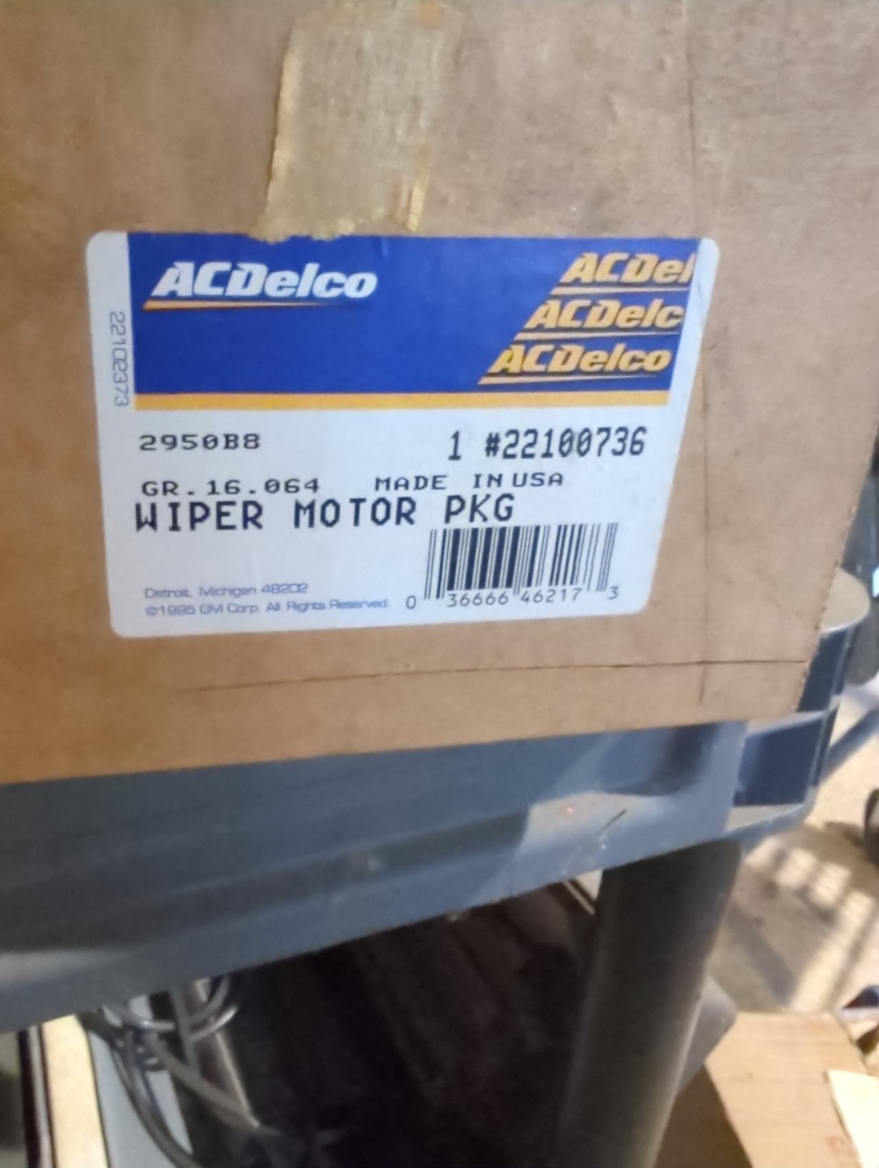 ACDelco 22100736 Wiper Motor Package
