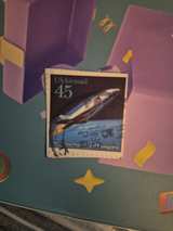 1989 45c US Airmail Space Shuttle Stamp - Image 3