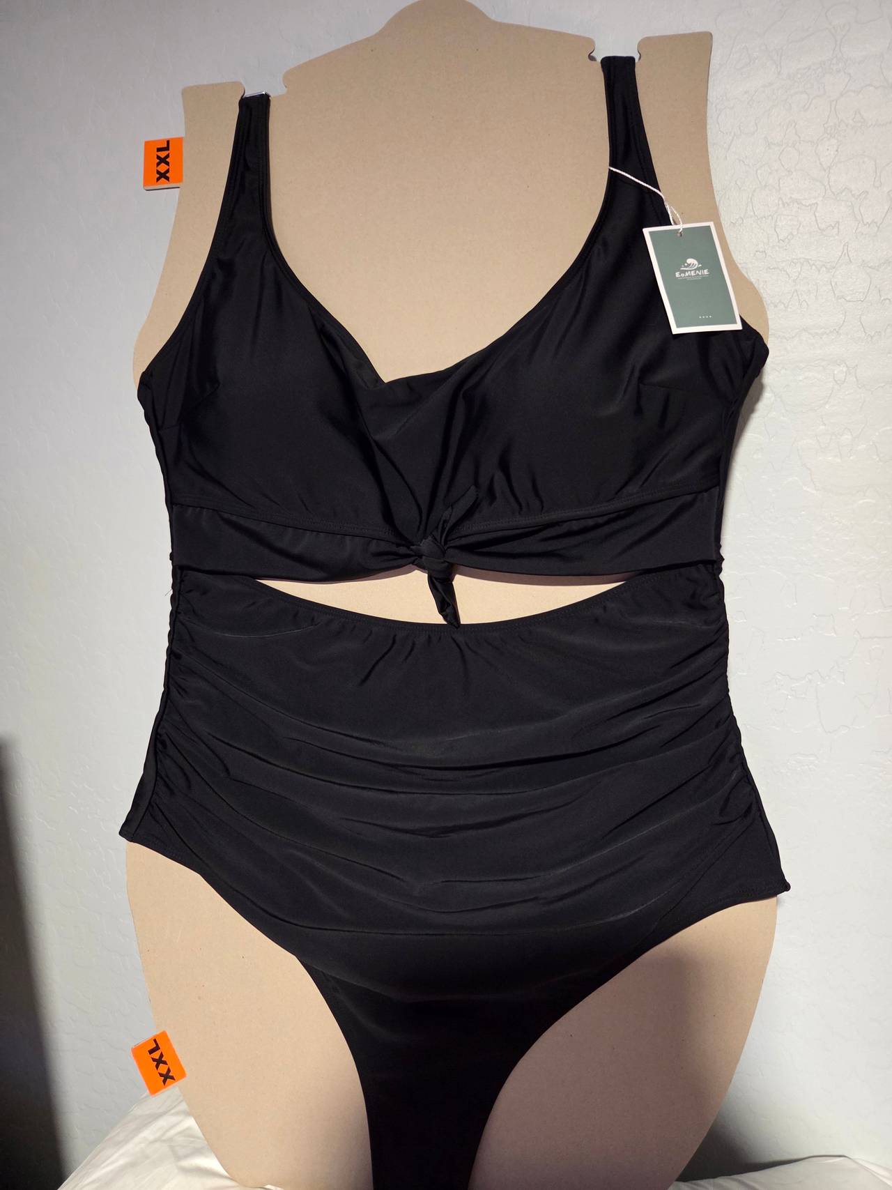 Kona Sol Women's Tie-Front Cutout One Piece Swimsuit