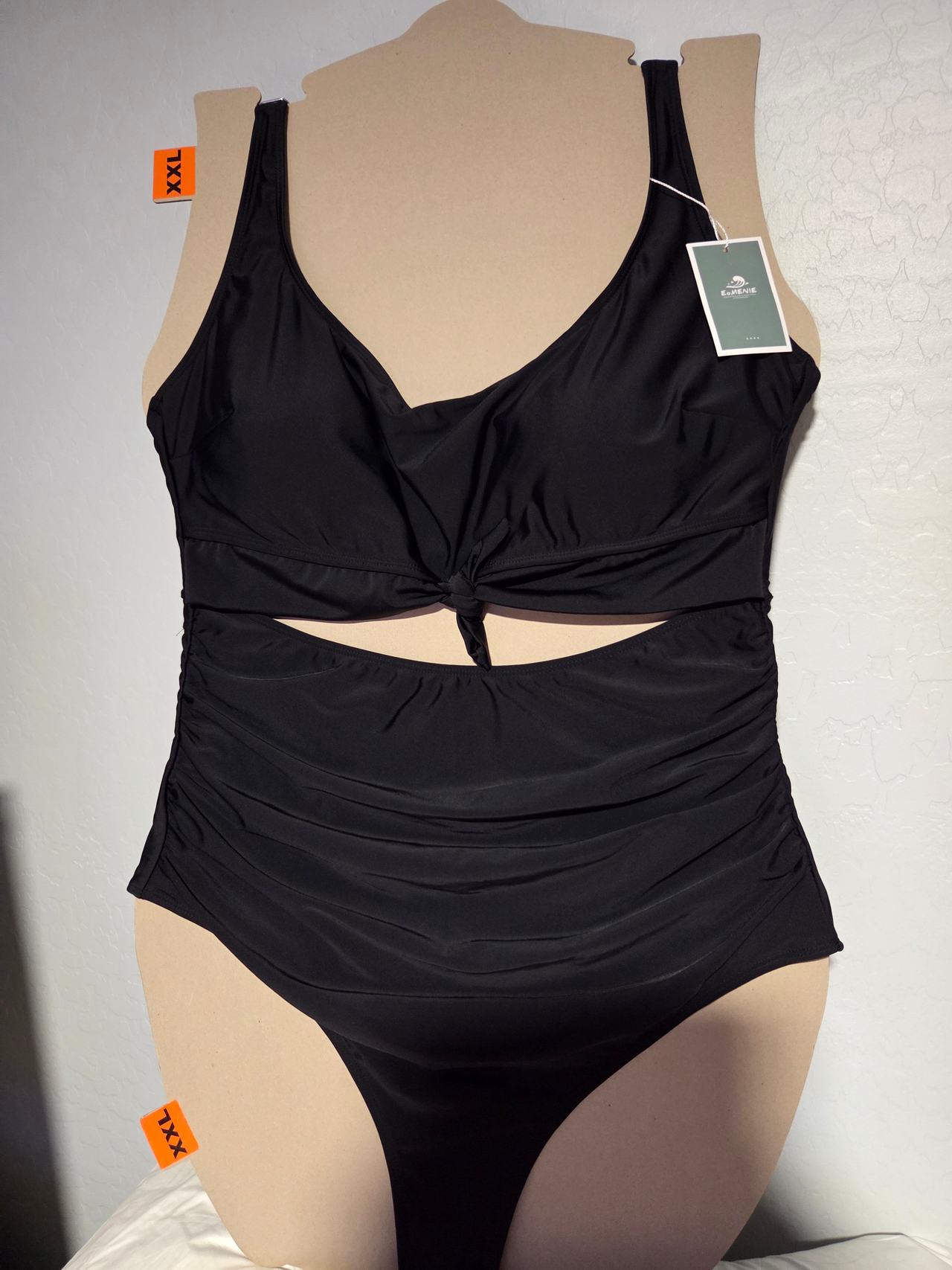 Kona Sol Women's Tie-Front Cutout One Piece Swimsuit