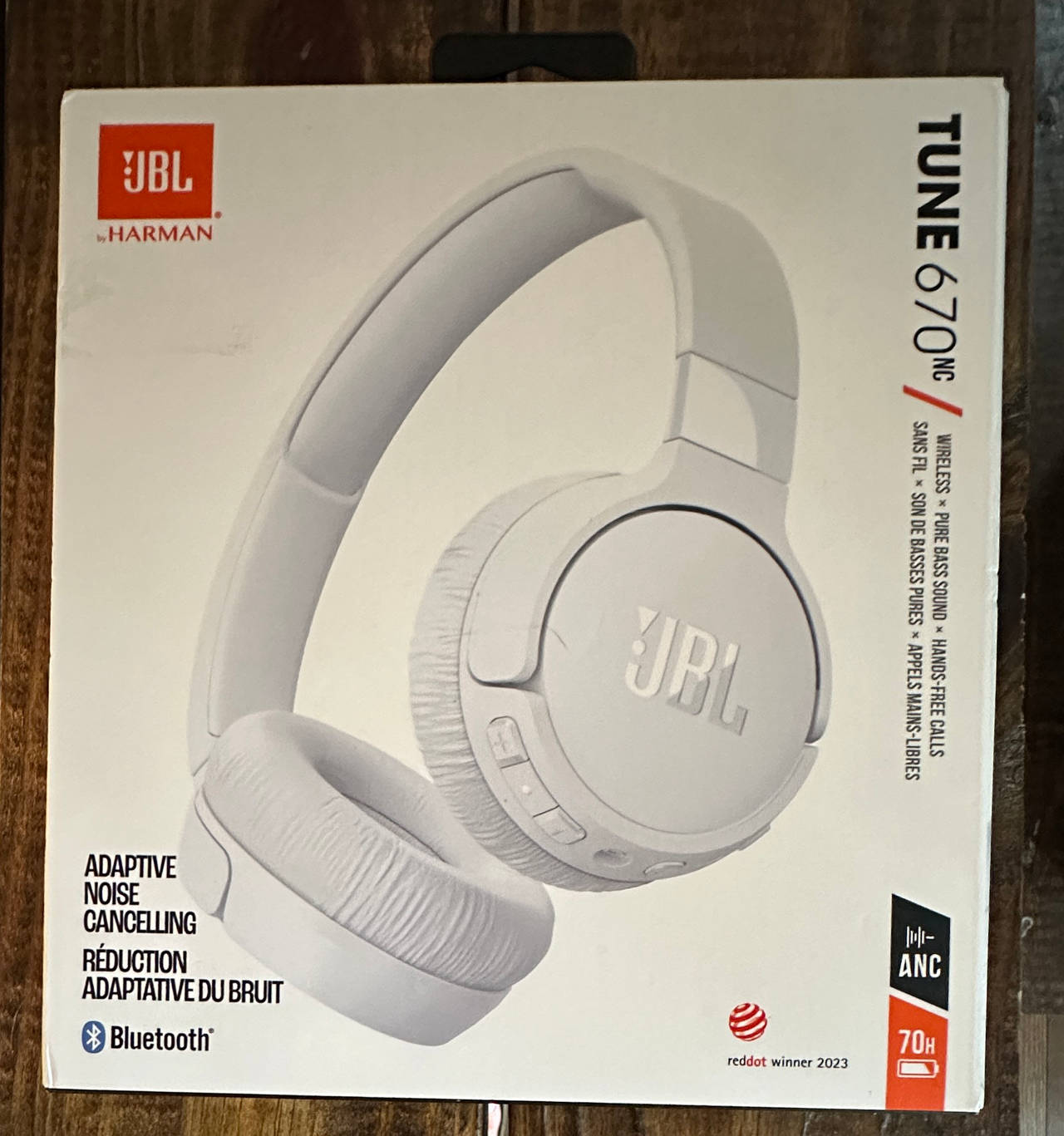 JBL Tune 670NC Adaptive Noise Cancelling Wireless On-Ear Headphones