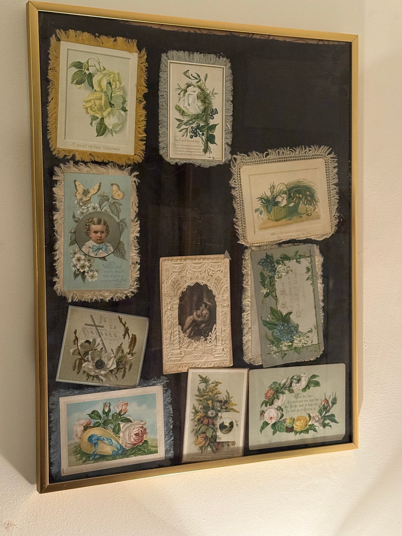 Framed Victorian Trade Card Collection