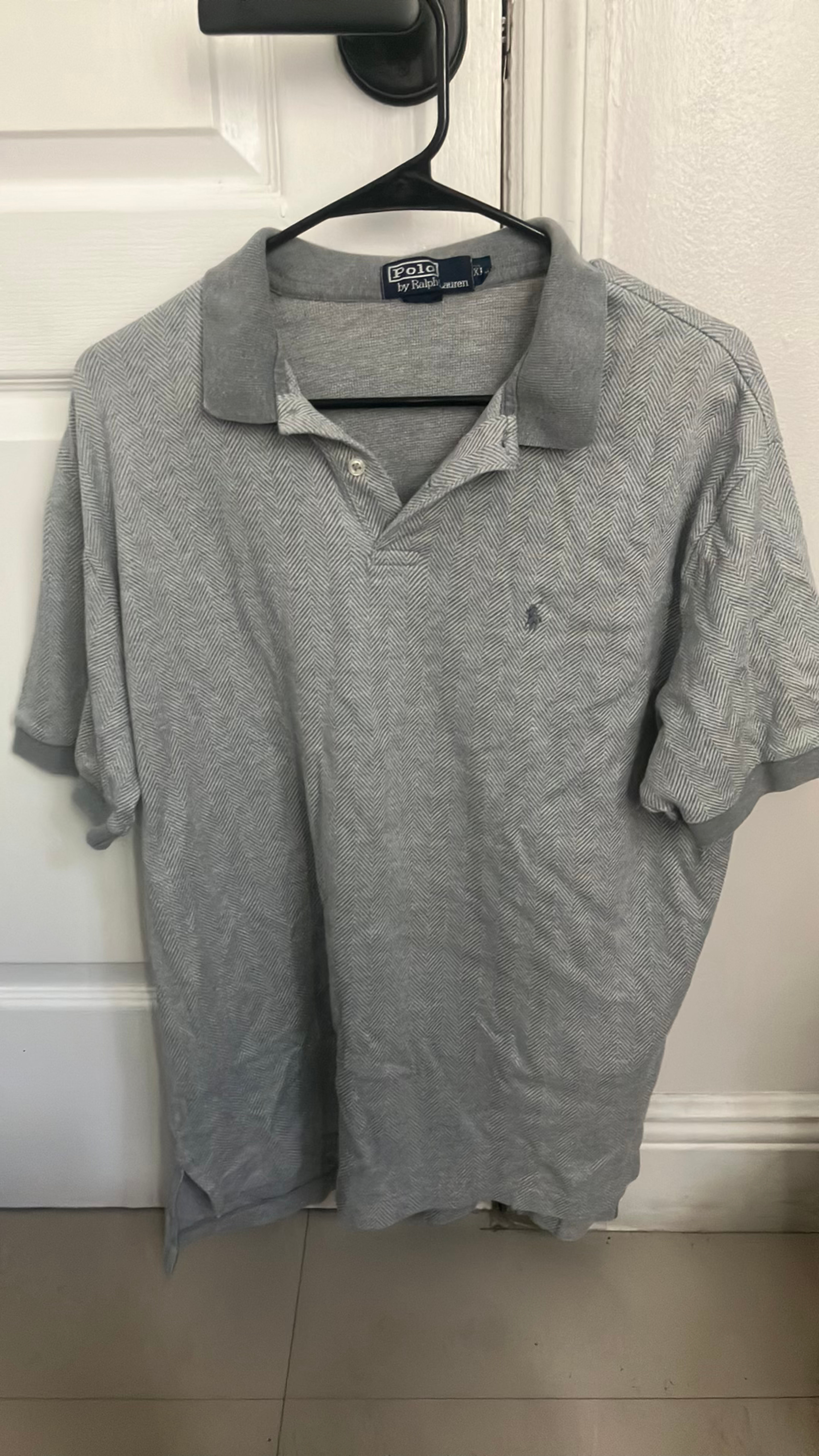 Ralph Lauren Grey Vintage Polo Shirt - Image 2
