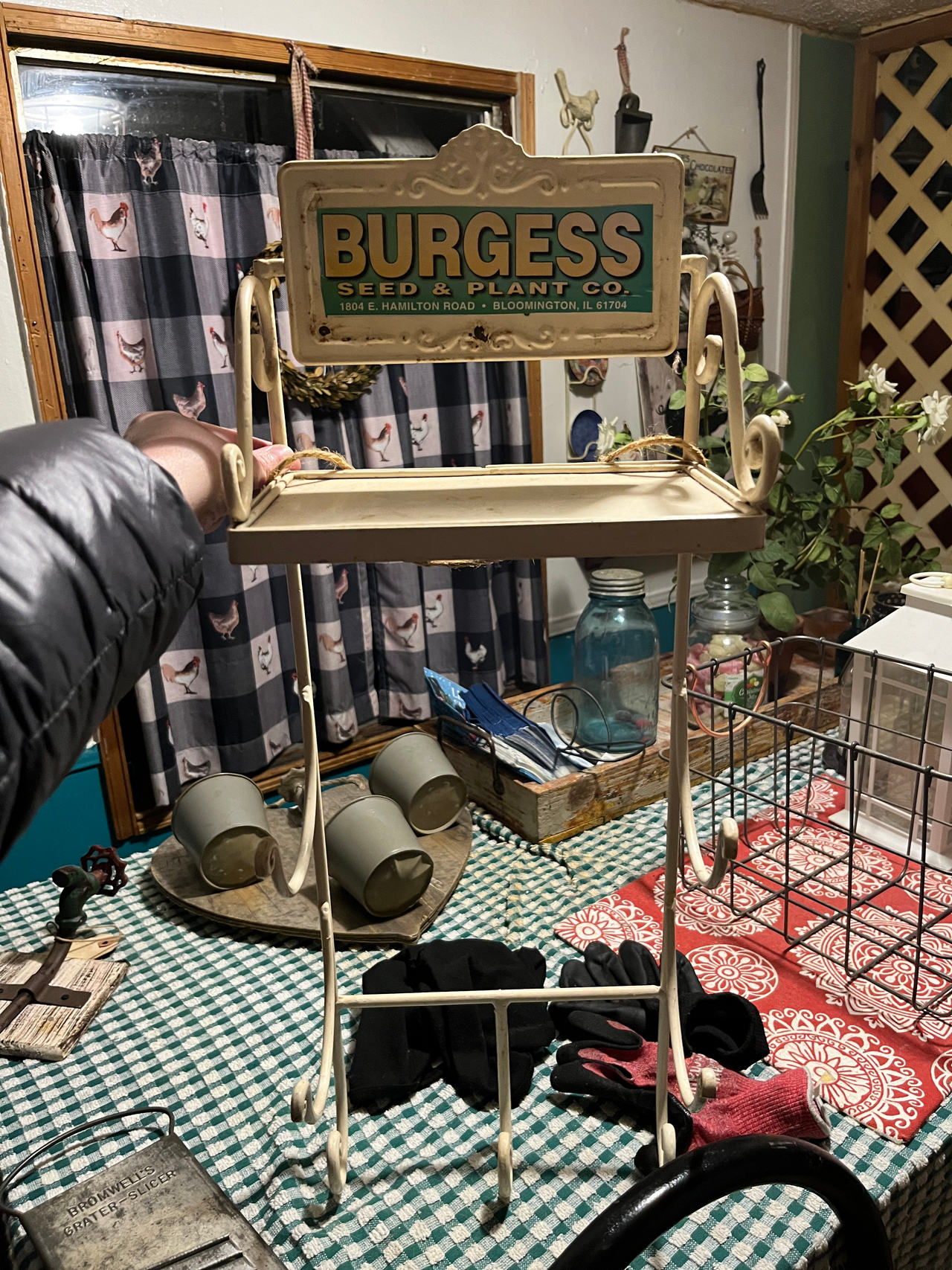 Burgess Seed & Plant Co. Metal Display Rack