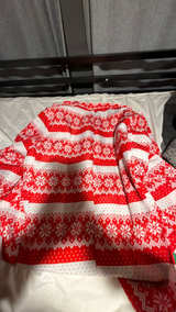 Life of the Party Ugly Christmas Blazer Jacket Red/White - Image 3