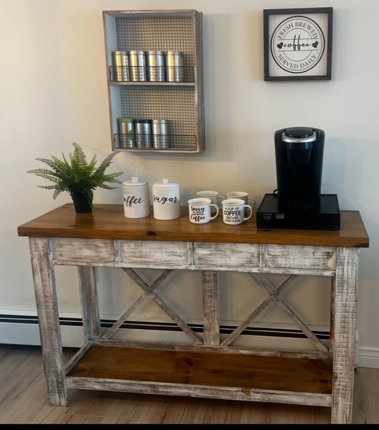 Modern Farmhouse Wooden Buffet Table made from Reclaimed Lumber