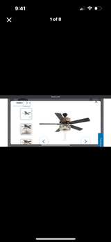 River of Goods 52" LED Crystal Ceiling Fan Silver  
(3) Total / $130 Each - Image 3