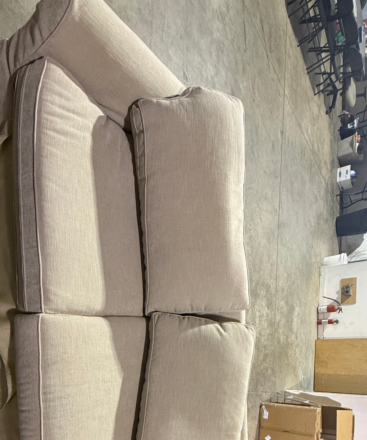 Beige Fabric Sofa