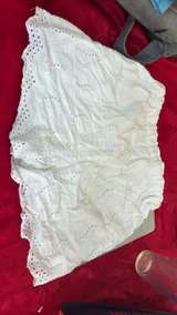 Japna White Eyelet Scalloped Shorts - Image 6
