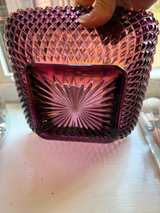 Vintage Diamond Point Amethyst Glass Bowl - Image 3