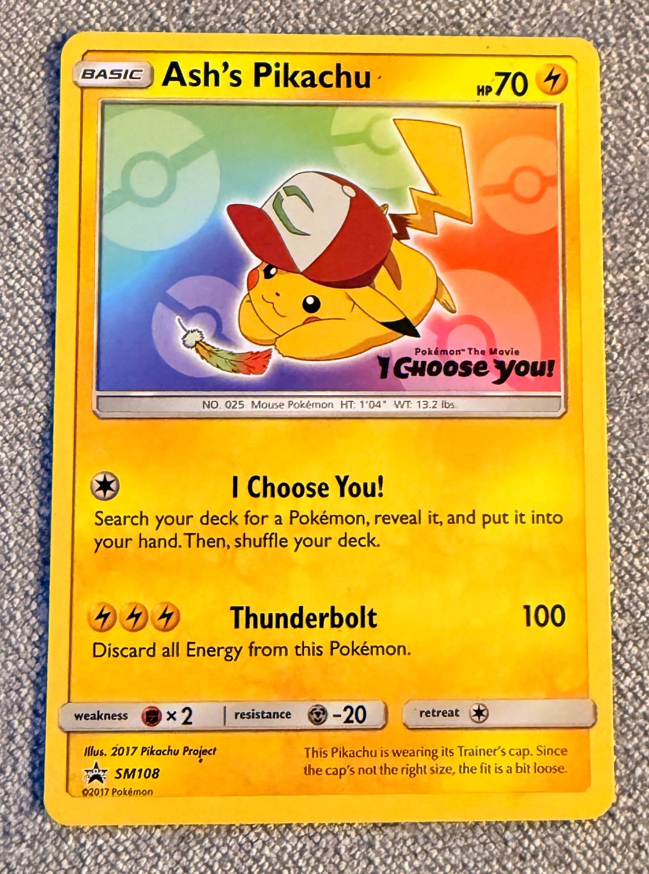 Ash's Pikachu Pokémon Card