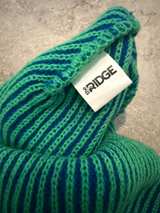 The Ridge Striped Knit Beanie with Graphic Patch - Image 2