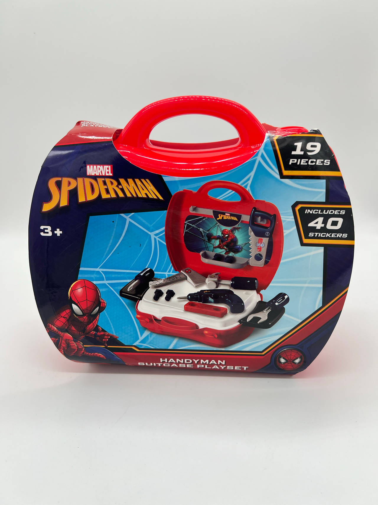 Marvel Spider-Man Handyman Suitcase Playset 19 Pieces 40 Stickers New