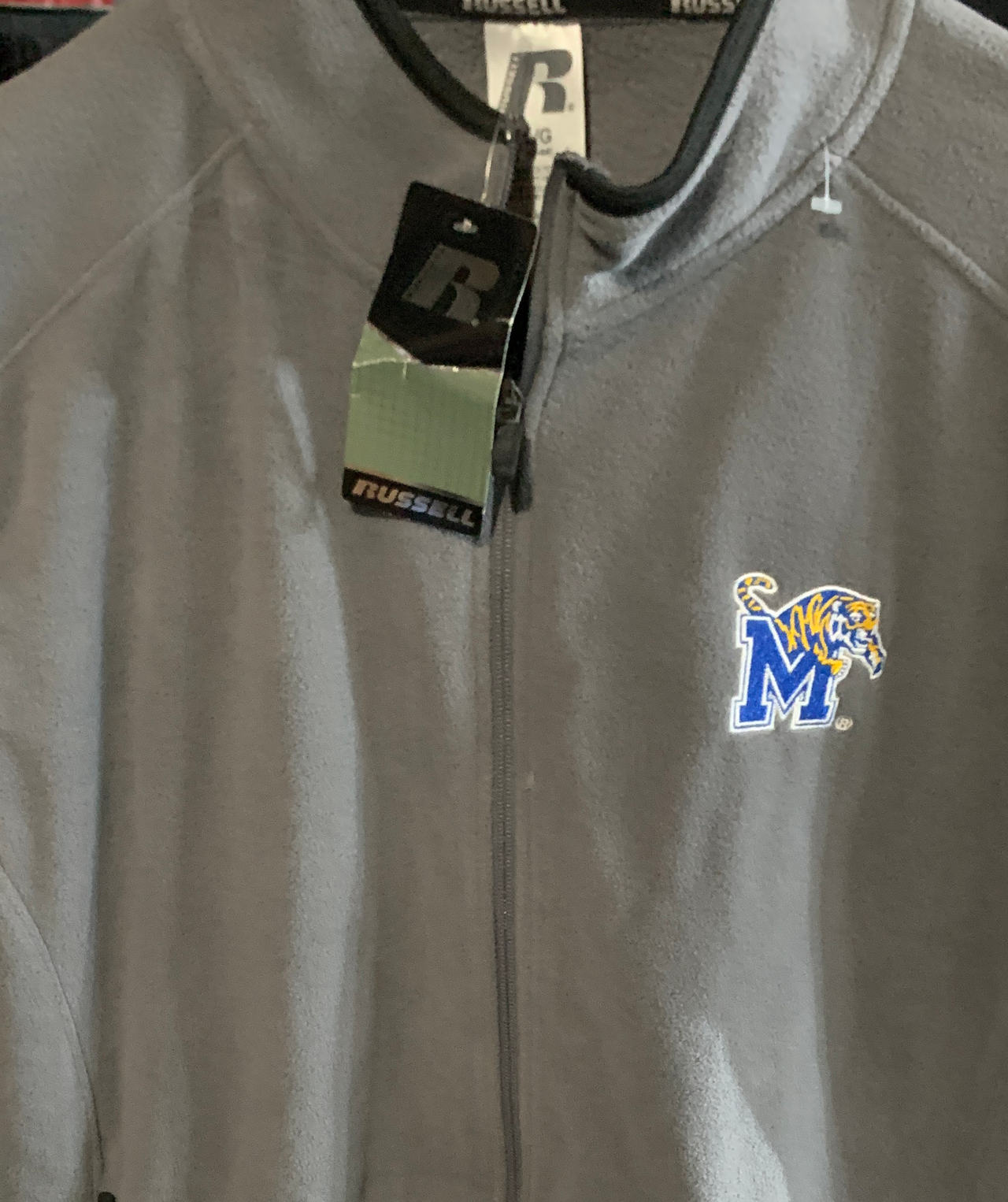 Russell Athletic Memphis Tigers Full-Zip Fleece Jacket size LARGE