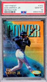 1997 Topps Finest Ken Griffey Jr. Refractor #342 PSA 10 Gem Mint - Image 2
