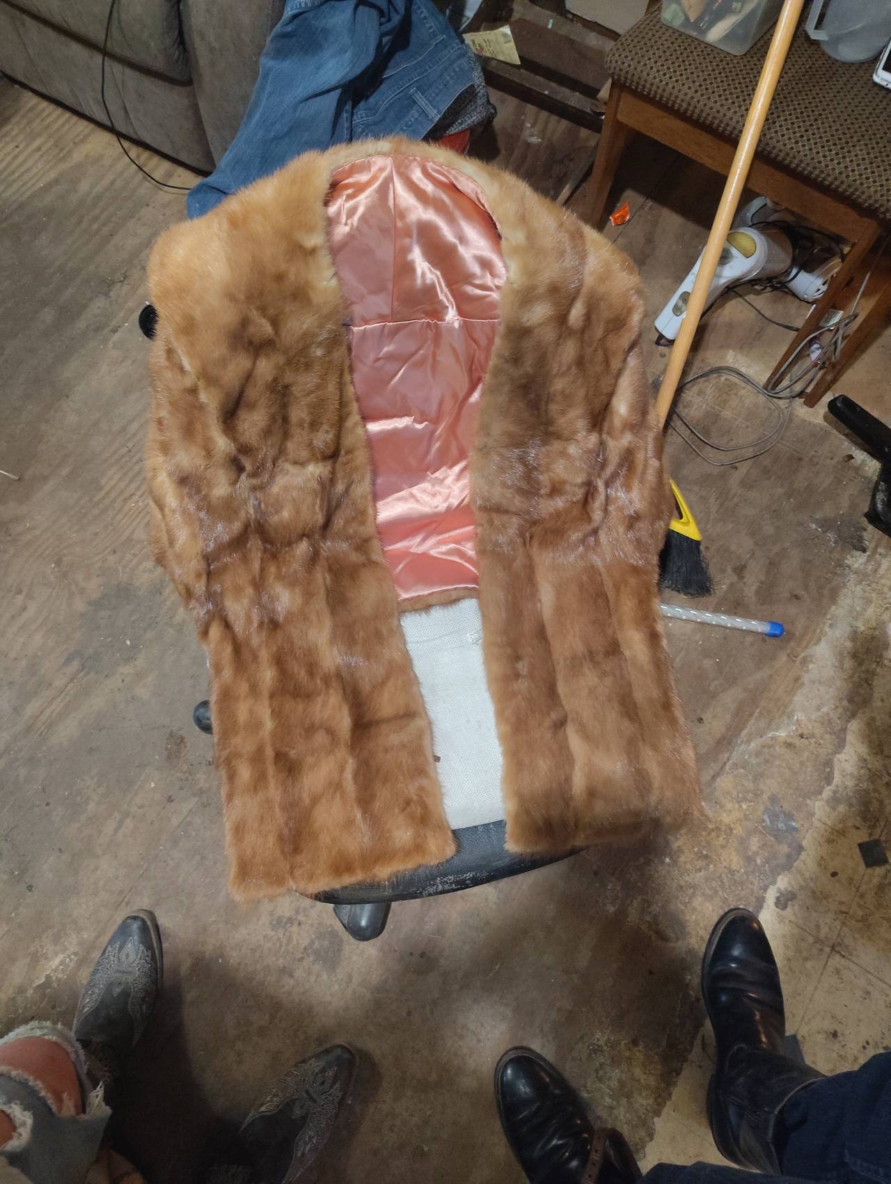 Vintage Mink Fur Stole Wrap