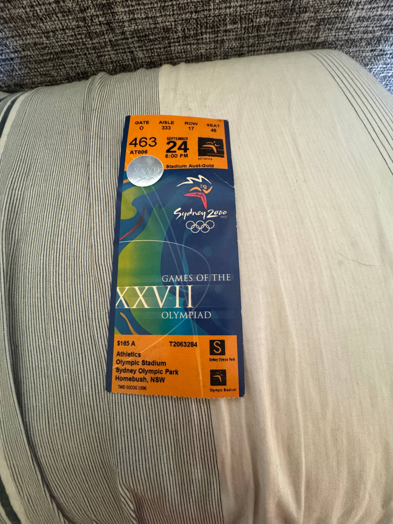 Sydney 2000 Olympic Games Ticket