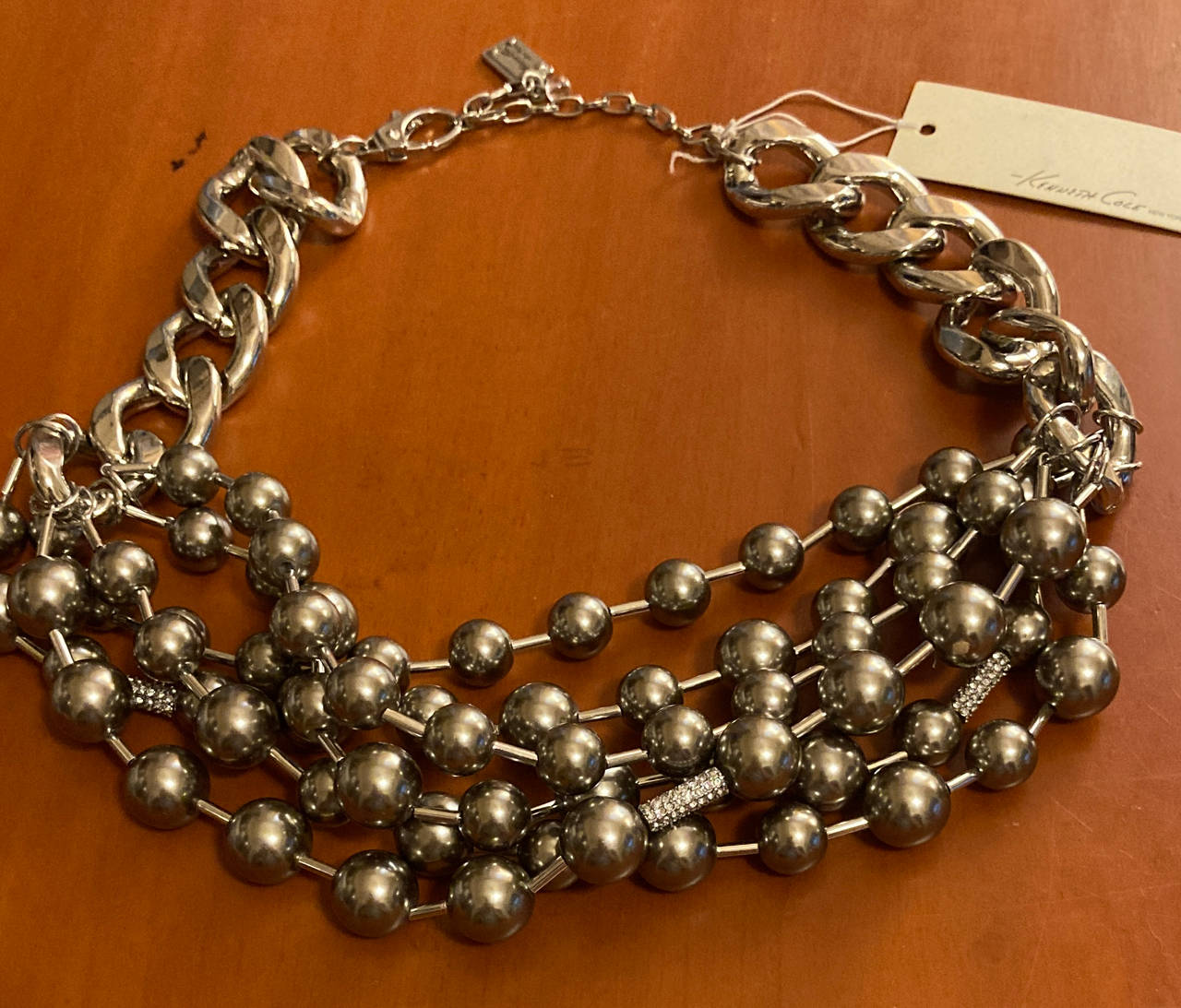 Kenneth Cole Multi-Strand Bead Statement Necklace