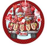 Valentine's Day Black and Red Heart Love Gnome 36 Inch Christmas Tree Skirt - Image 1