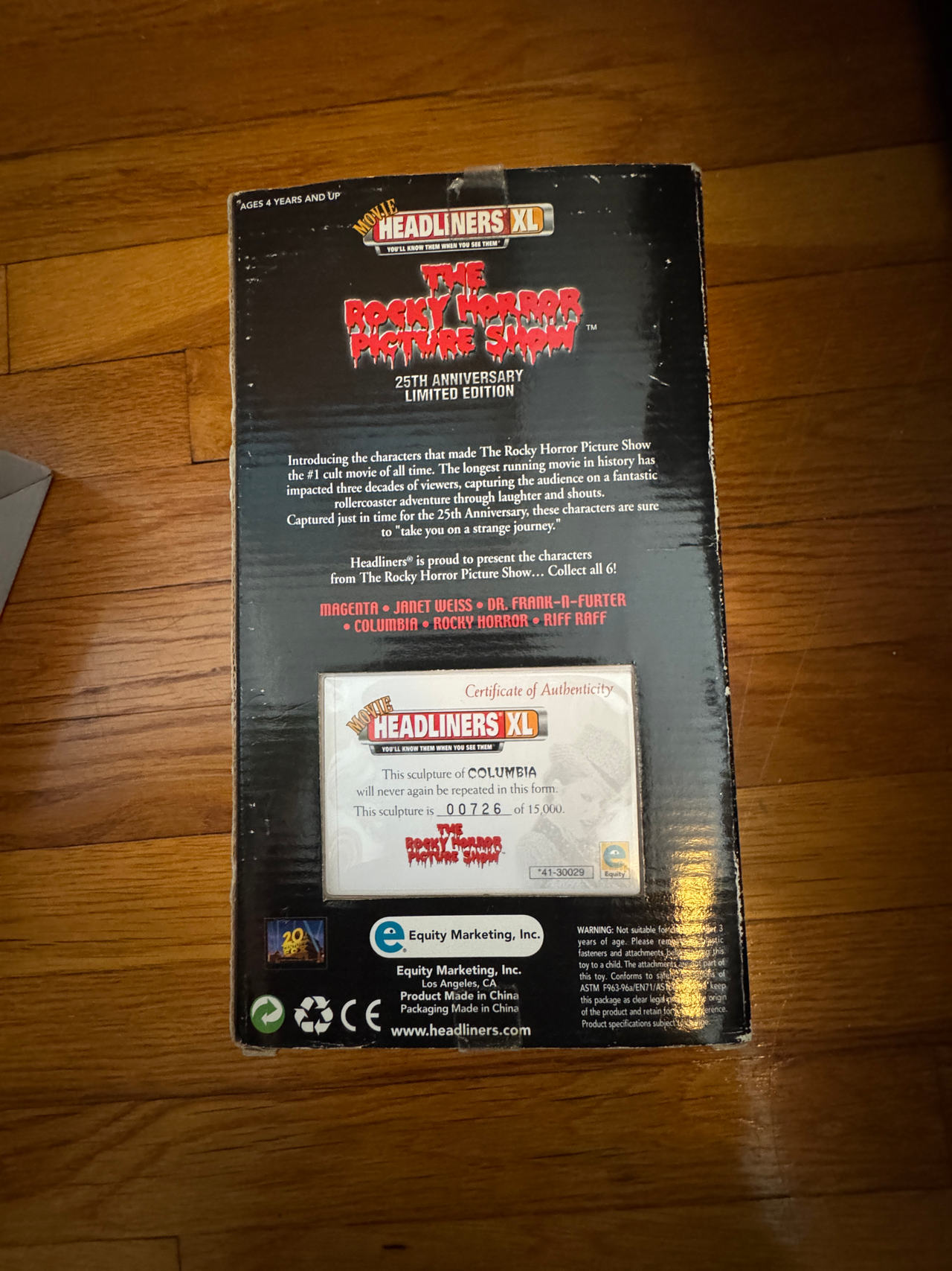 Headliners XL The Rocky Horror Picture Show 25th Anniversary Limited Edition