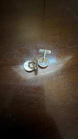 Swank Vintage Mother of Pearl Round Cufflinks - Image 2