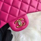 Chanel Classic Medium Double Flap Bag Pink Lambskin Gold Hardware - Image 4