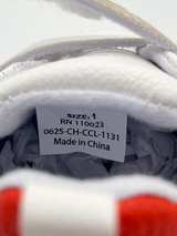 Little Me Infant Prewalker Crib Shoes Size 1 White Navy Tan NWOT - Image 3