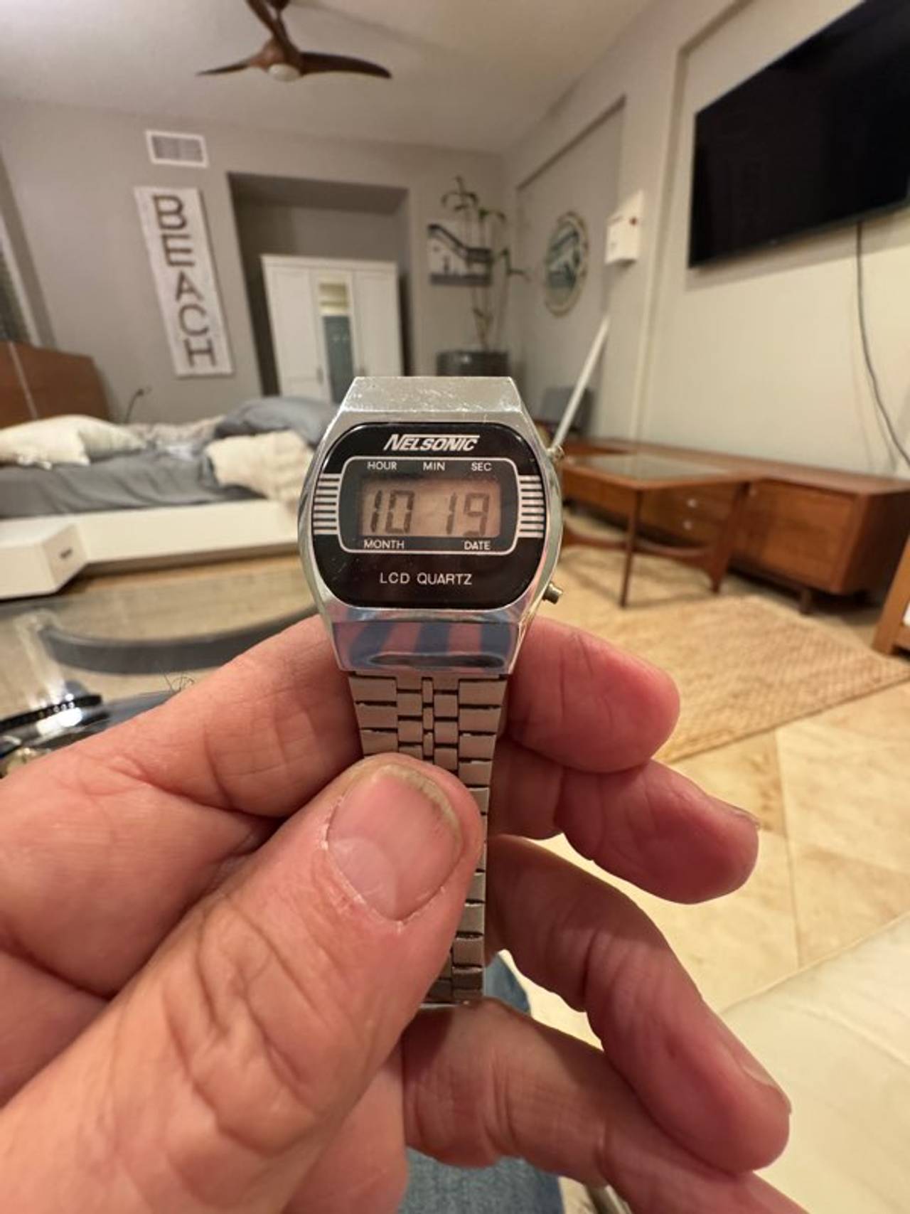Nelsonic Vintage LCD Quartz Digital Watch