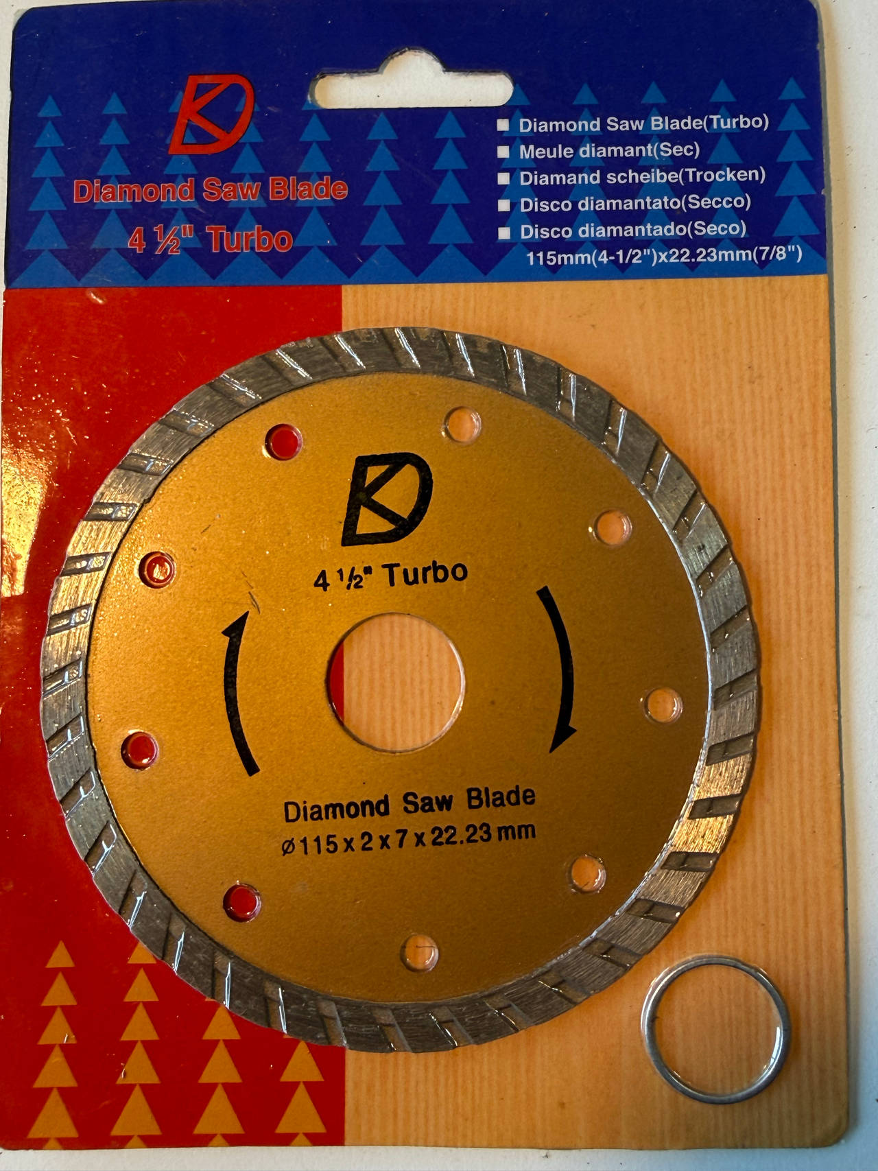 KD 4.5" Turbo Diamond Saw Blade