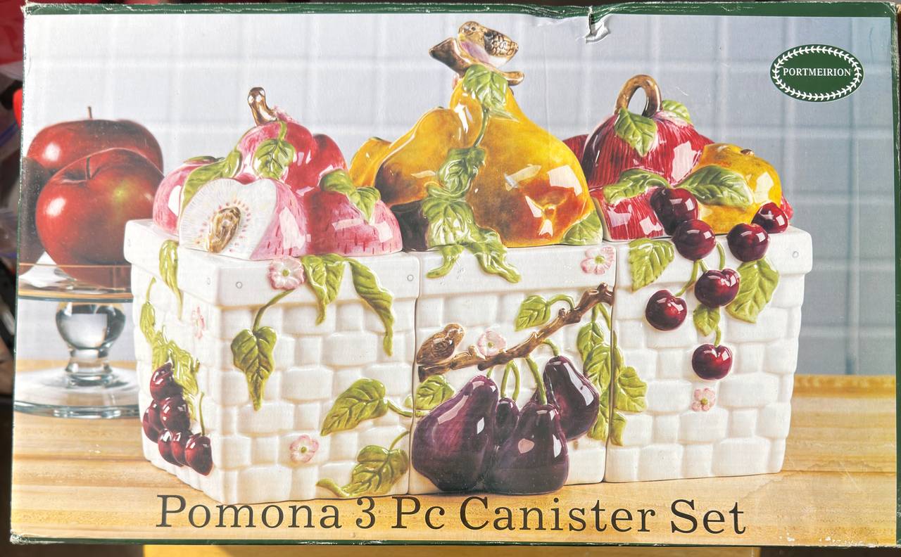 Portmeirion Pomona 3 Piece Canister Set
