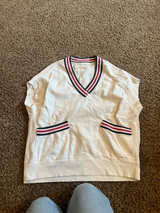 Free People We The Free Give Me Stripes Vest xs very oversized - Image 1