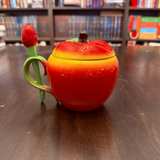 Ceramic Apple Mug with Lid and Spoon - Image 2
