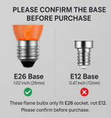 HOMPAVO Christmas Decorations, E26 Upgraded Flame Light Bulbs, Flickering Fire - Image 2