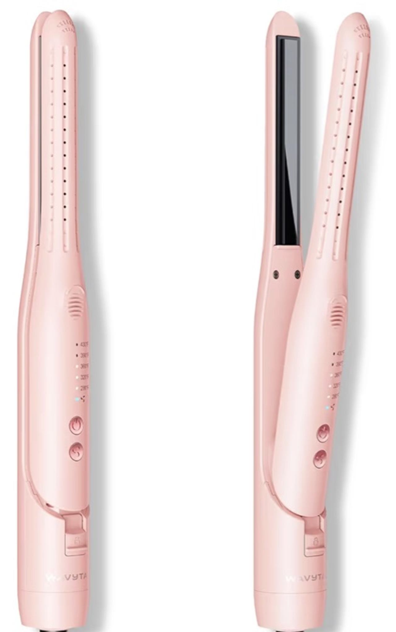 Wavytalk 0.65" Pencil Flat Iron, Cool Curl Pencil, Small Airflow Styler PINK