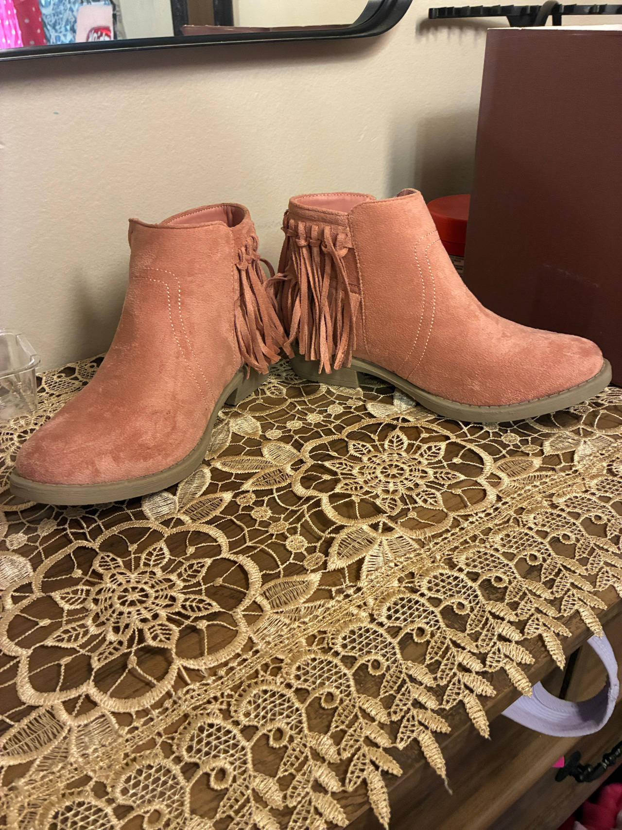 Cat & Jack Girls' Fringe Booties
