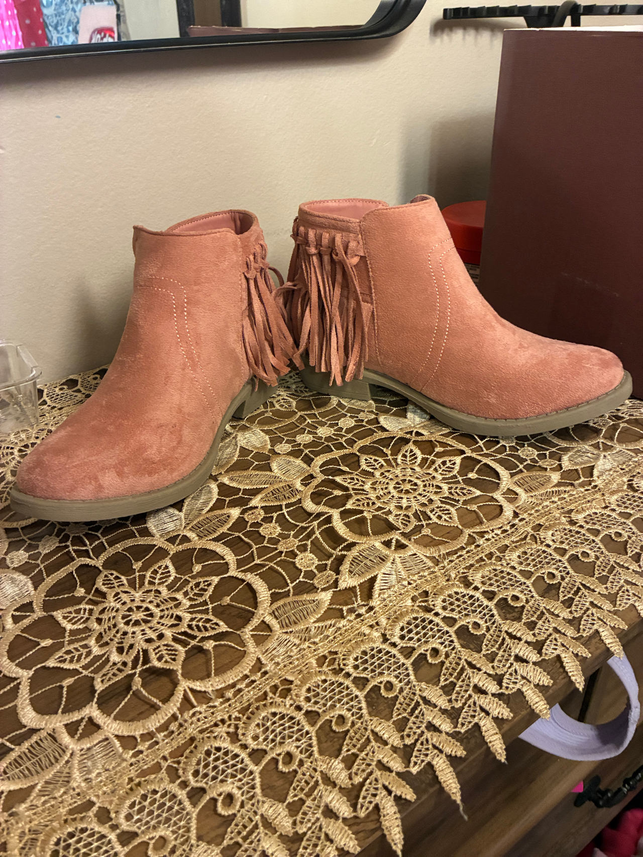 Cat & Jack Girls' Fringe Booties