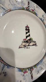 Totally Today Coastal Lighthouse Salad Plate 7.5" - Image 2