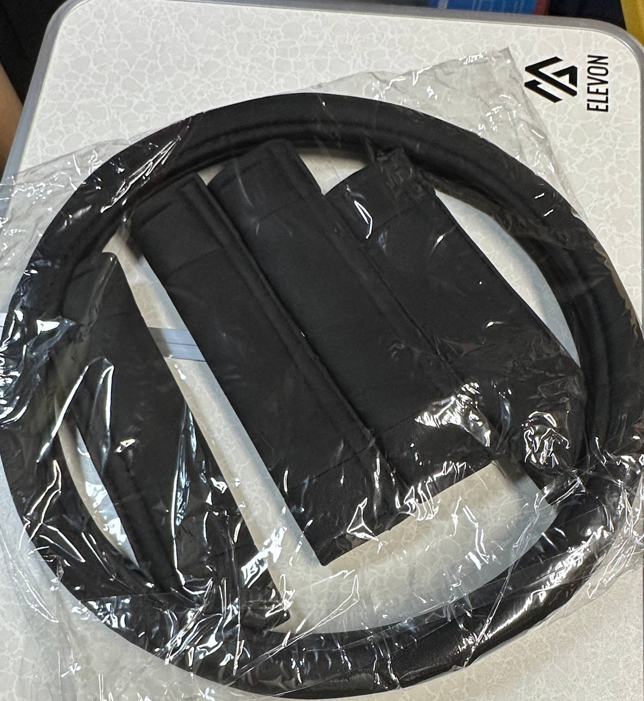 Universal Neoprene Steering Wheel Cover and Seat Belt Pad Set