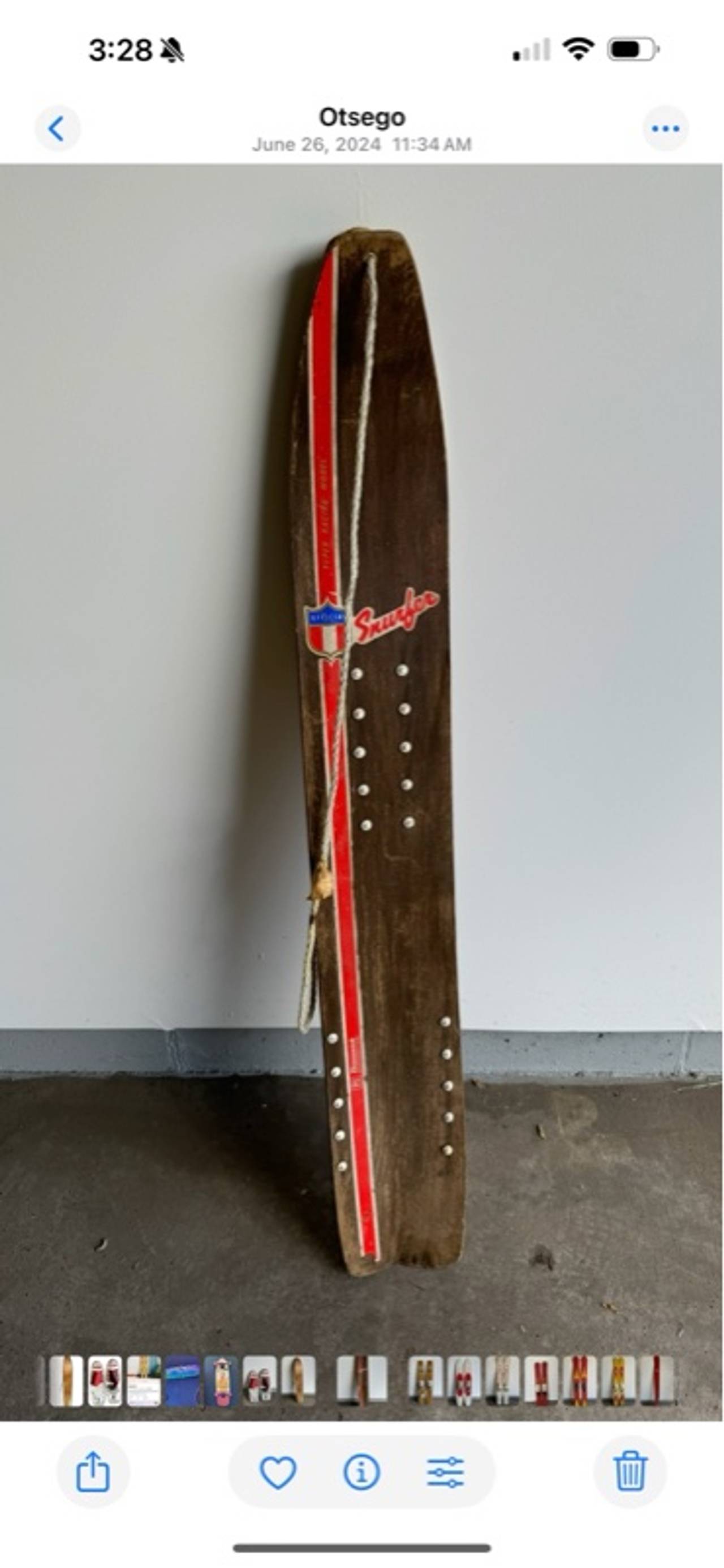 Brunswick Snurfer Snowboard Vintage 1960s