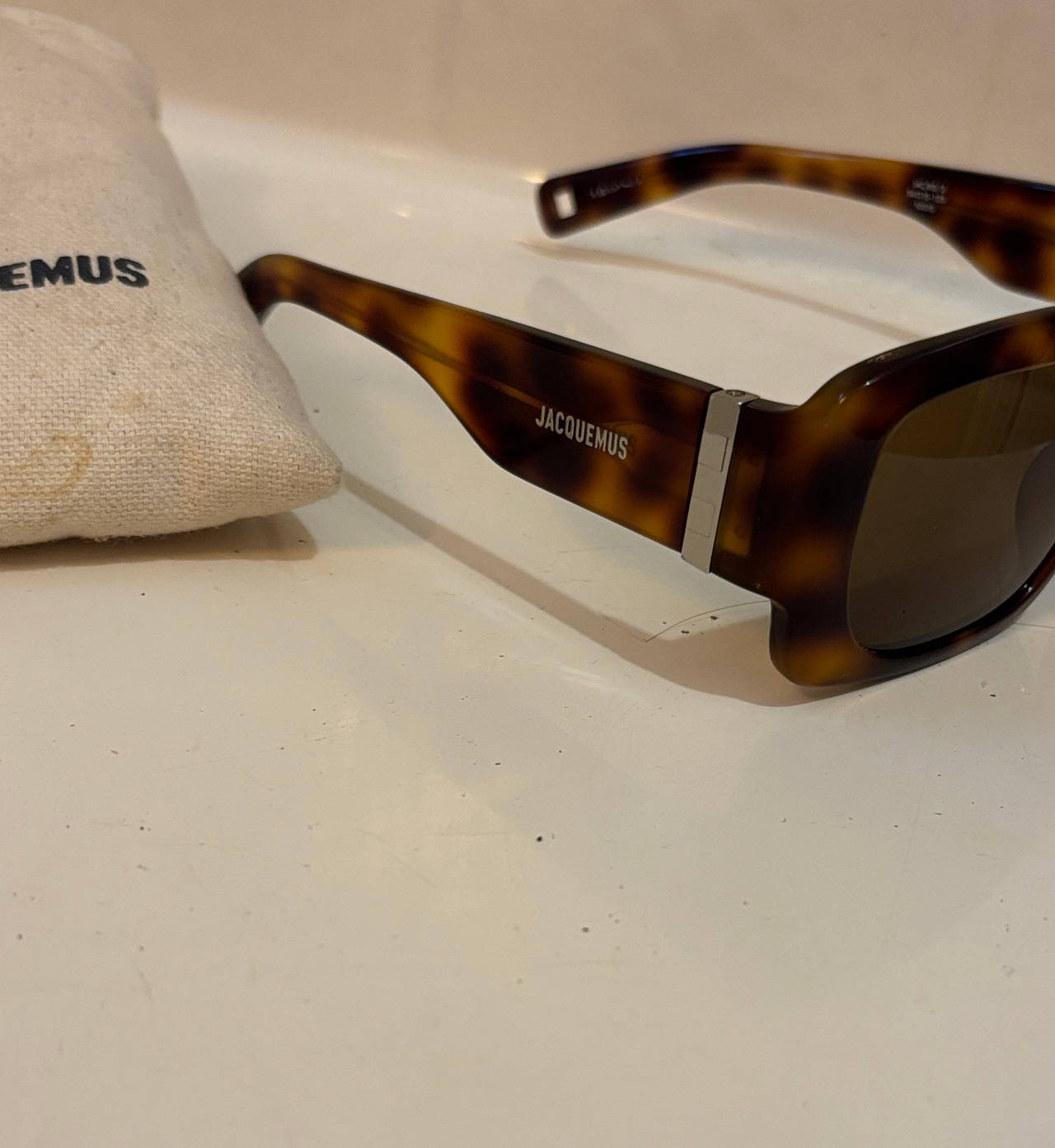 Jacquemus Les Lunettes Carrées Tortoise Sunglasses