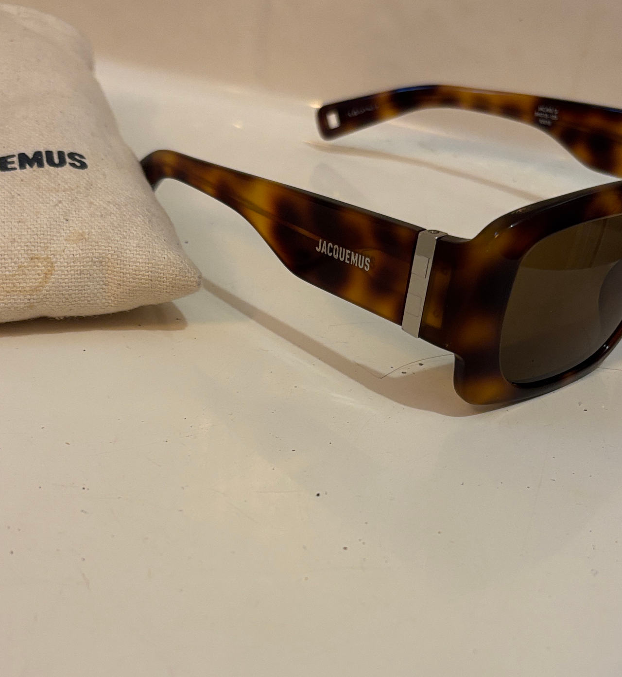 Jacquemus Les Lunettes Carrées Tortoise Sunglasses
