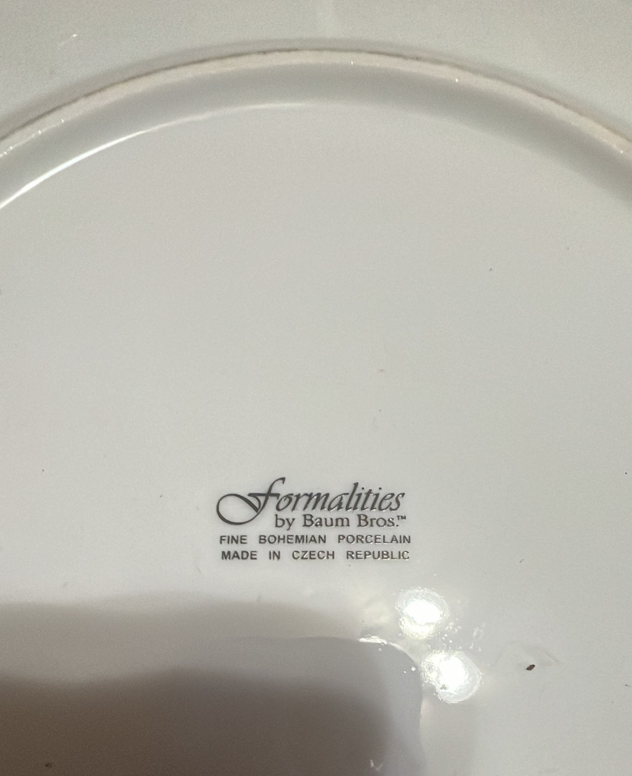 Formalities by Baum Bros. Fine Bohemian Porcelain Plate